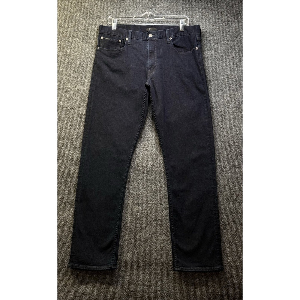Polo Ralph Lauren Prospect Slim Straight Jeans Mens 34x31 Dark Wash Stretch